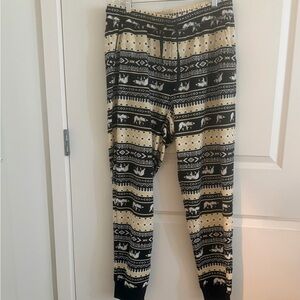 LuLaRoe Womens Jax Joggers.  Casual Black and Cream Pattern